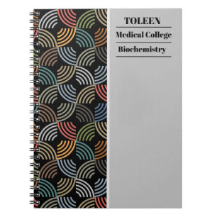 Personalised Colourful Pattern Notebook