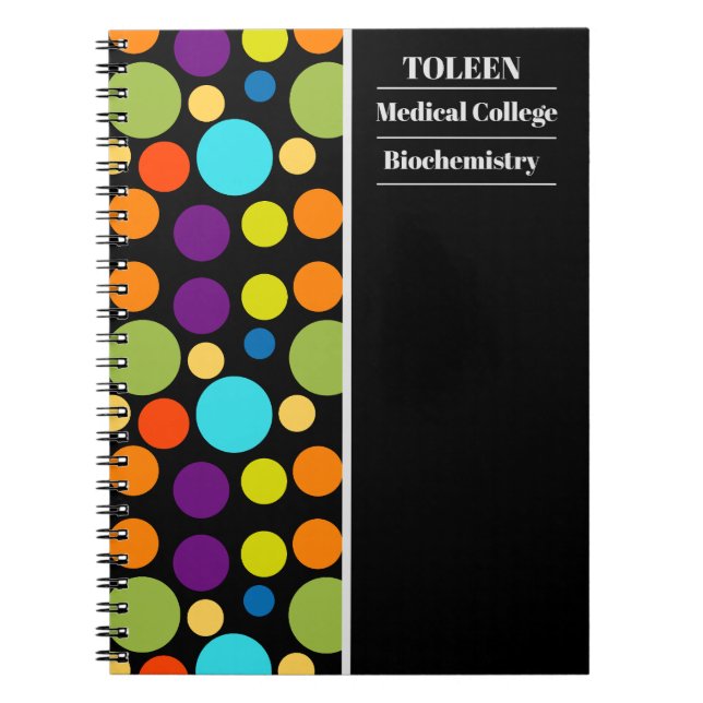 Personalised Colourful Pattern                  Notebook (Front)