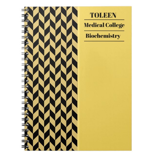 Personalised Colourful Pattern                  Notebook (Front)