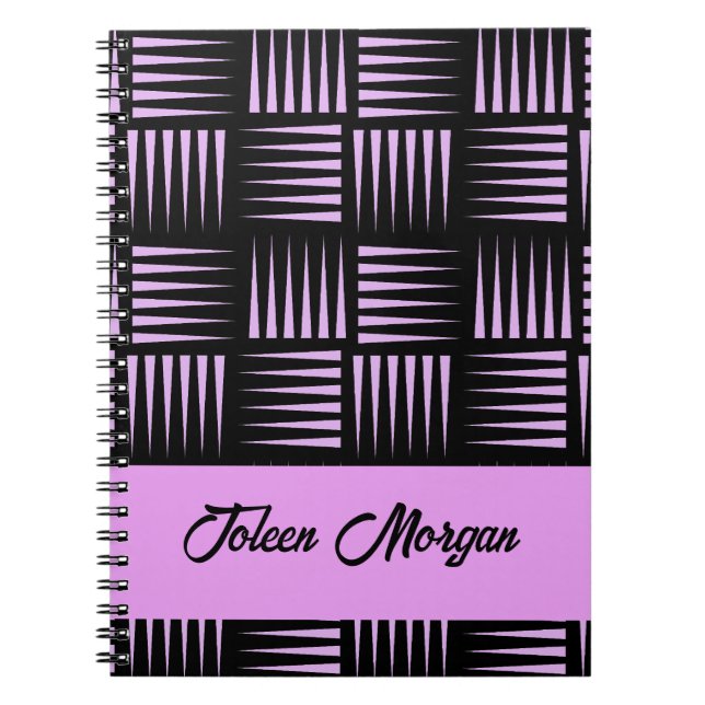 Personalised Colourful Pattern                  Notebook (Front)