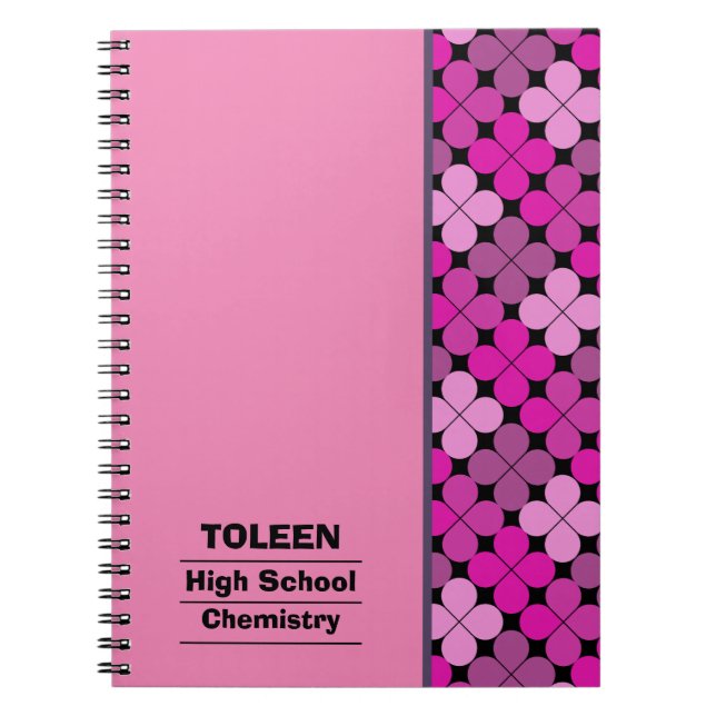 Personalised Colourful Pattern                  Notebook (Front)