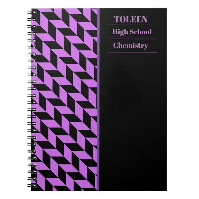 Personalised Colourful Pattern                  Notebook (Front)
