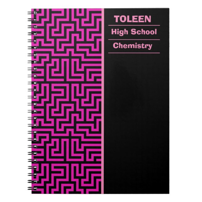 Personalised Colourful Pattern                  Notebook (Front)