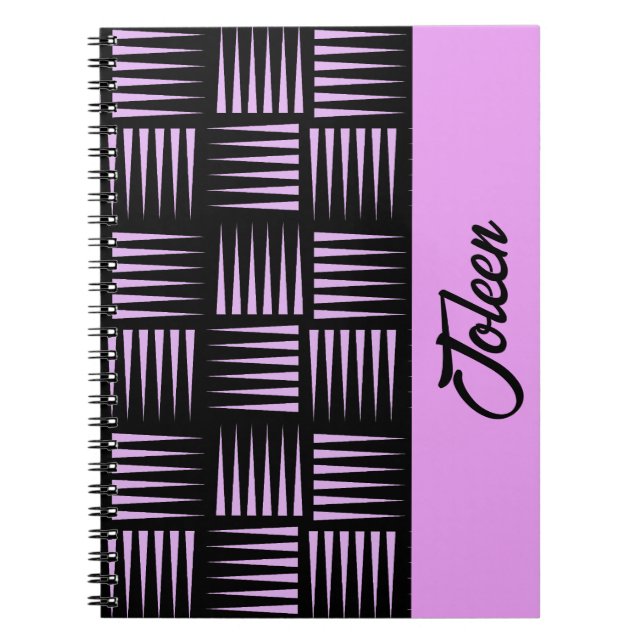 Personalised Colourful Pattern                  Notebook (Front)