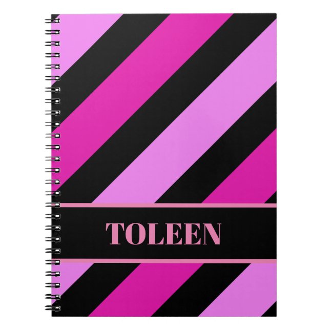 Personalised Colourful Pattern Notebook (Front)