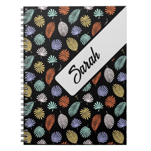 Personalised Colourful Pattern                  Notebook (Front)