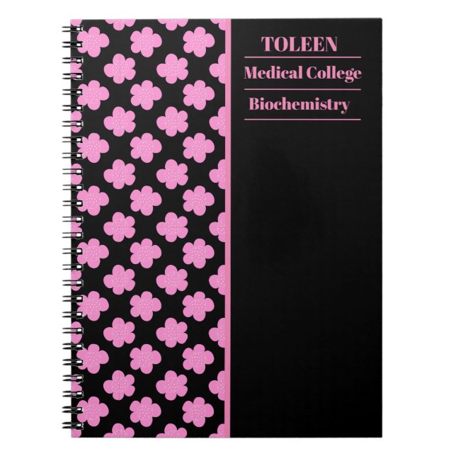 Personalised Colourful Pattern                  Notebook (Front)