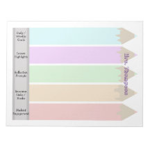Personalised Colourful Pencils Teacher's Notepad