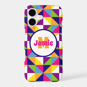 Personalised Colourful Quilted Look Triangles 2