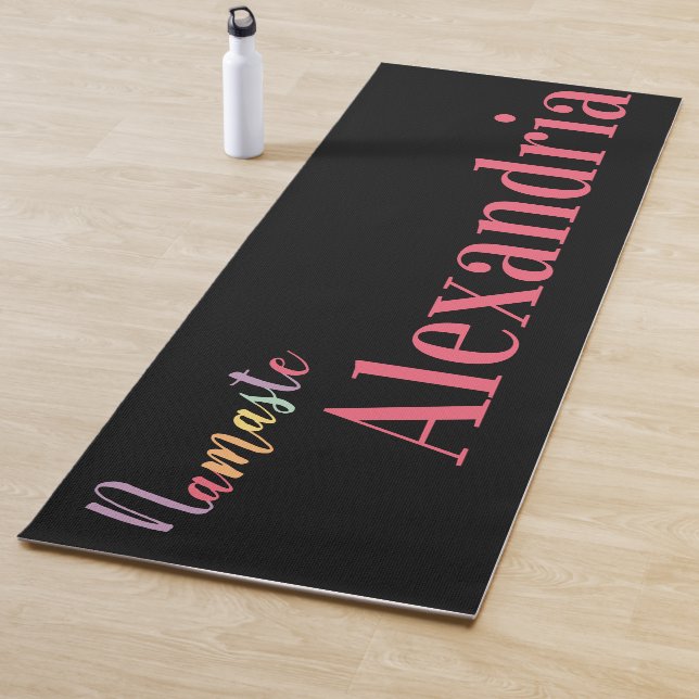 Personalised Colourful Script Yoga Mat (In Situ)