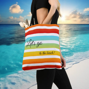 Personalised Colourful Striped Pattern Bag