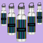 Personalised Colourful Stripes Pattern 710 Ml Water Bottle<br><div class="desc">Personalised Colourful Stripes Pattern stainless steel water bottle. Customise it with your name for a chic girly unique look.</div>
