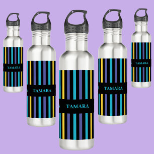 Personalised Colourful Stripes Pattern 710 Ml Water Bottle