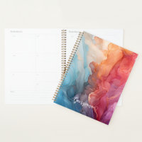Personalised Colourful Sunset on Sea Alcohol Ink