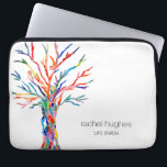 Personalised Colourful Tree Life Coach Laptop Sleeve<br><div class="desc">This unique Lap Top Sleeve is decorated with an original Tree of Life design.
Easily customisable with your name and profession.
Use the Customise Further option to change the text size,  style or colour if you wish.
Original Mosaic © Michele Davies.</div>