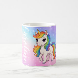 Personalised Colourful unicorn magic  Coffee Mug