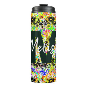 Personalised Colourful wave Thermal Tumbler