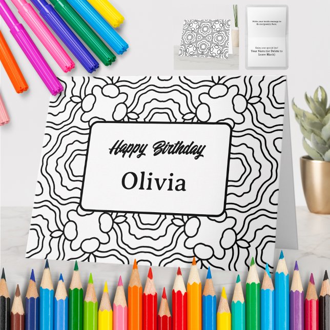 Personalised Colouring Greeting Card (08) (Creator Uploaded)