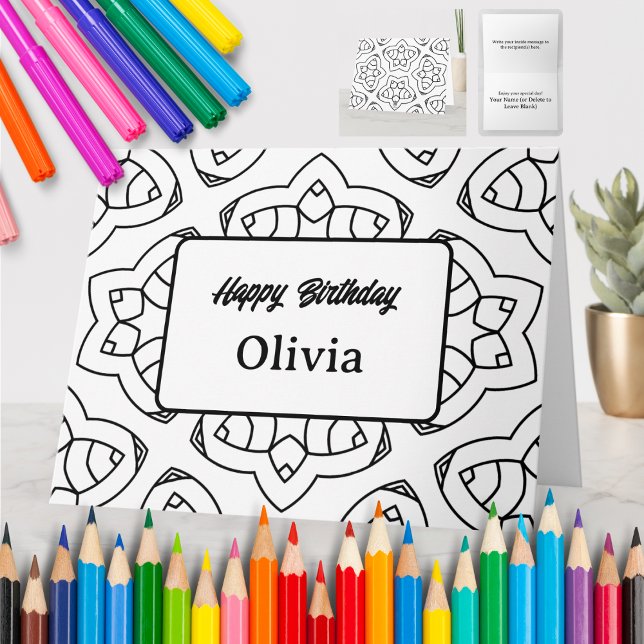 Personalised Colouring Greeting Card (15) (Creator Uploaded)
