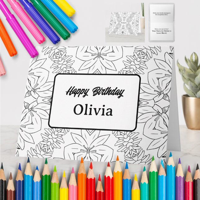 Personalised Colouring Greeting Card (47) (Creator Uploaded)