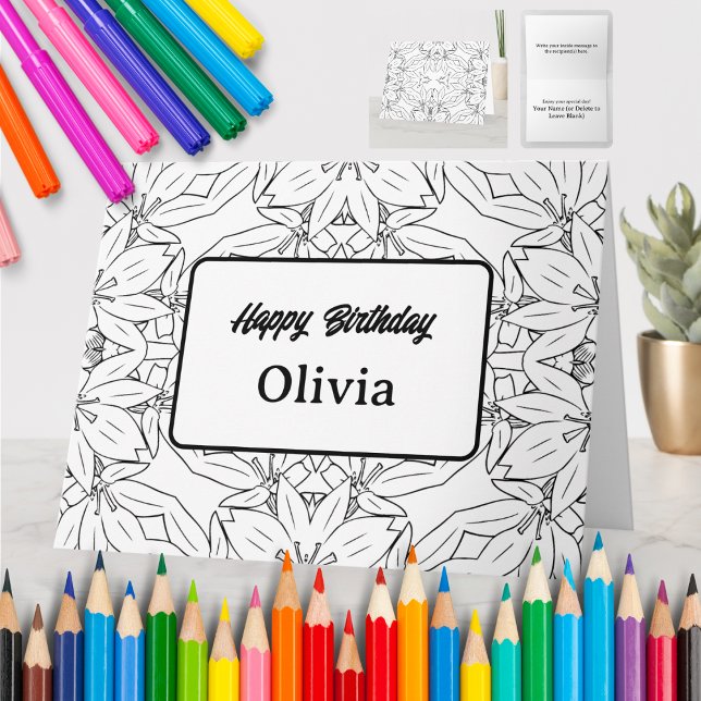 Personalised Colouring Greeting Card (55) (Creator Uploaded)