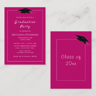 Personalised Colours Graduation Invitation + Class
