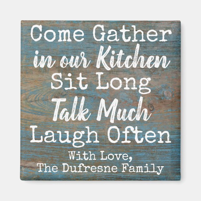 Personalised "Come Gather" Kitchen Magnet (Front)