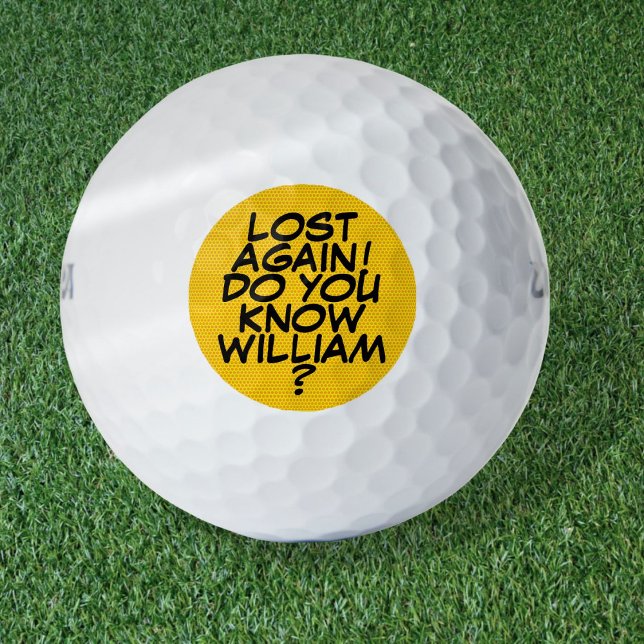 Personalised Comic Book Pop Art Message Golf Balls (Personalized Comic Book Pop Art Message Golf Balls)