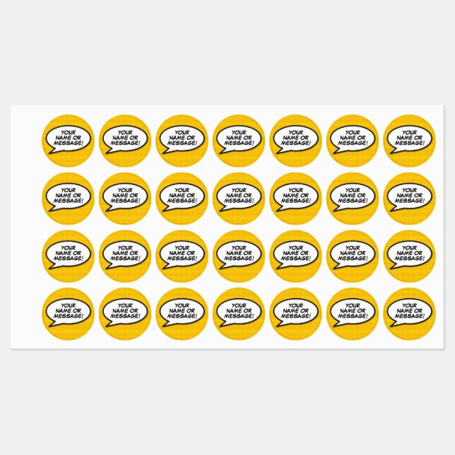 Personalised Comic Book Pop Art Speech Bubble (Sheet)