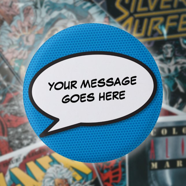 Personalised Comic Book Pop Art Speech Bubble 3 Cm Round Badge (Creator Uploaded)