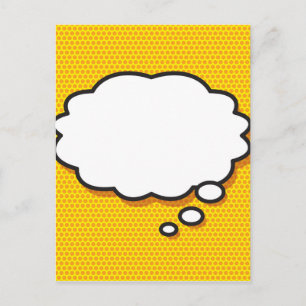 Personalised Comic Book Pop Art Thought Bubble Postcard