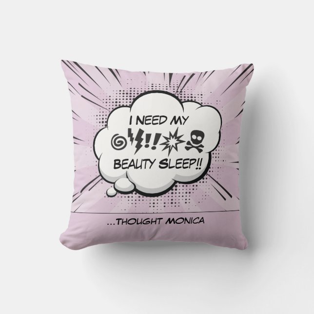 Personalised Comic Book Style Cushion (Front)