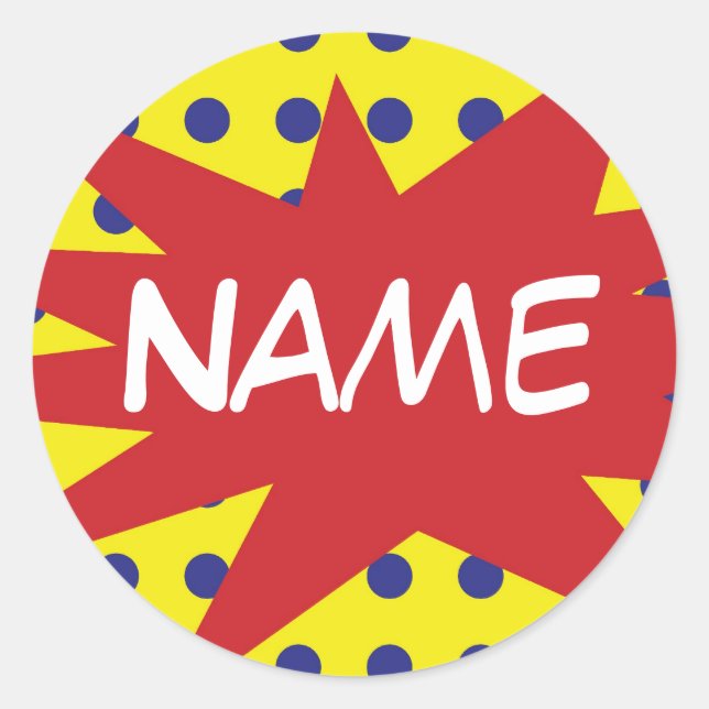 Personalised Comic Stickers (Front)