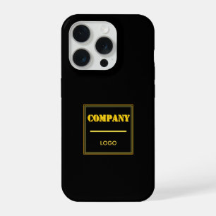 Personalised Company Black Modern Custom Business iPhone 15 Pro Case