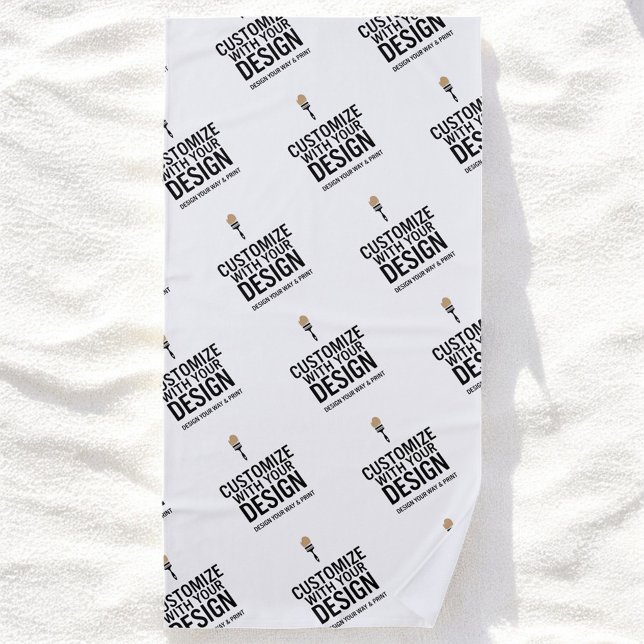 Personalised Company Branded Custom Minimalist  Beach Towel (Creator Uploaded)
