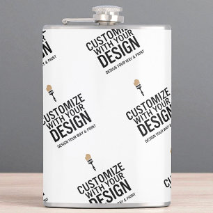 Personalised Company Branded Custom Minimalist  Hip Flask