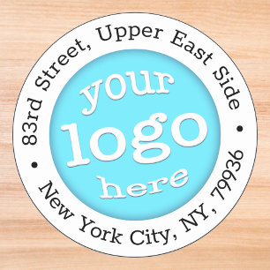 Personalised Company Business Logo Return Address Classic Round Sticker