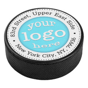 Personalised Company Business Logo Website Address Hockey Puck