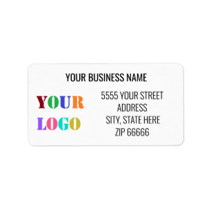 Personalised Company Logo Name Address Labels