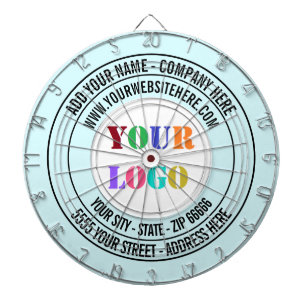 Personalised Company Logo Text Dart Board Template