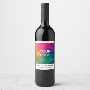 Personalised Company Logo Text Here Template Wine Label
