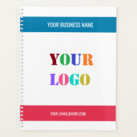 Personalised Company Logo Text Planner Your Colour