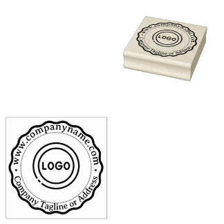 Personalised Company Website & Address Rubber Stamp