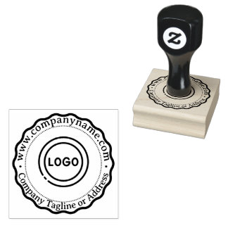 Personalised Company Website & Address Rubber Stamp