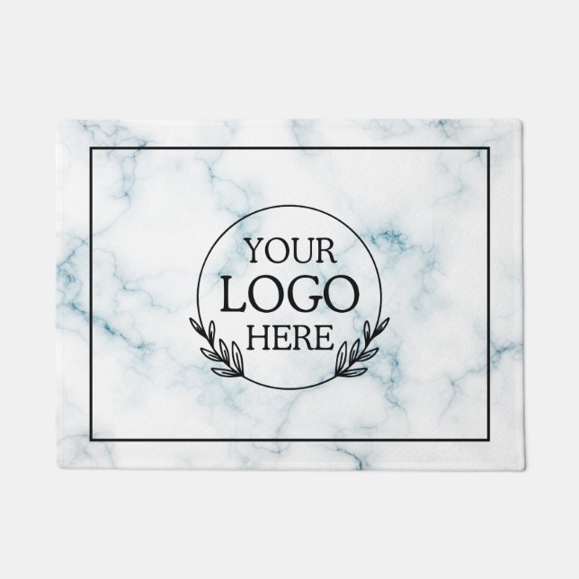 Personalised Company Welcome Mat with  Logo Here (Front)