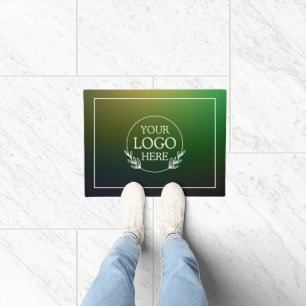 Personalised Company Welcome Mat with  Logo Here