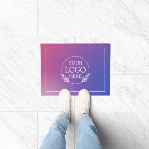 Personalised Company Welcome Mat with  Logo Here