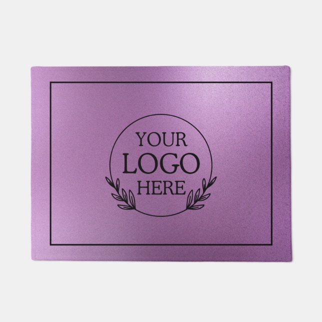 Personalised Company Welcome Mat with  Logo Here (Front)