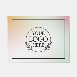 Personalised Company Welcome Mat with  Logo Here