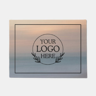Personalised Company Welcome Mat with  Logo Here